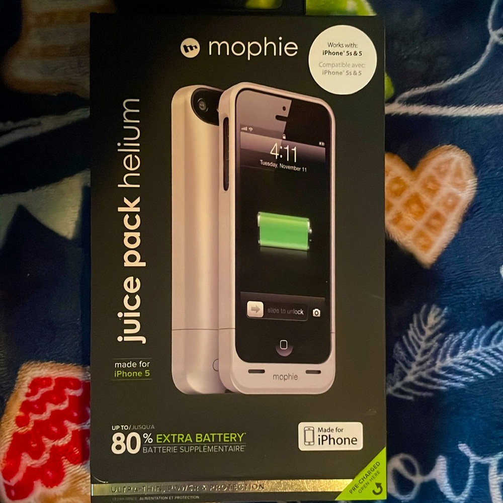 Iphone 5-5s juice pack helium never used